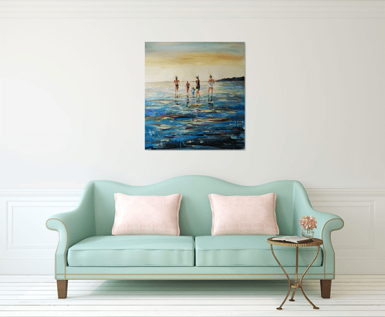 beach people - 37x40in