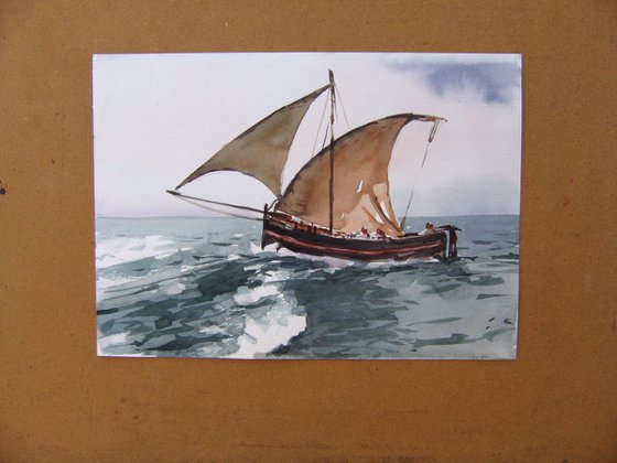 stormy  sea sailing...