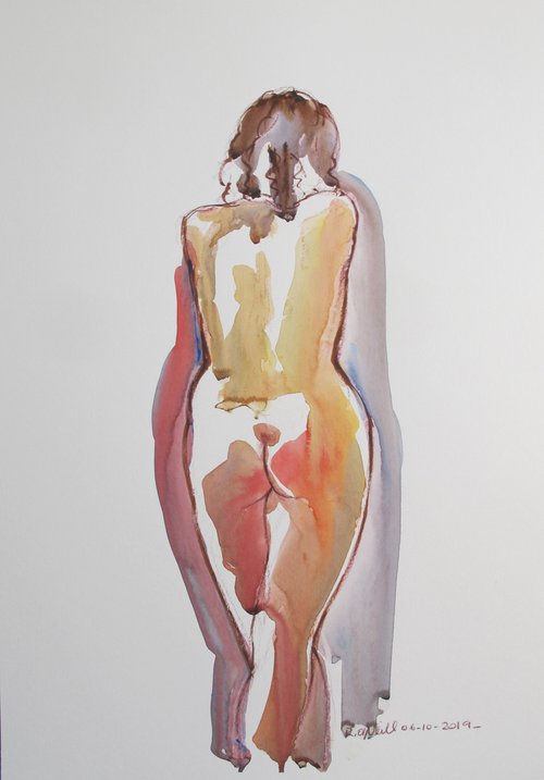 Standing female nude back view by Rory O’Neill