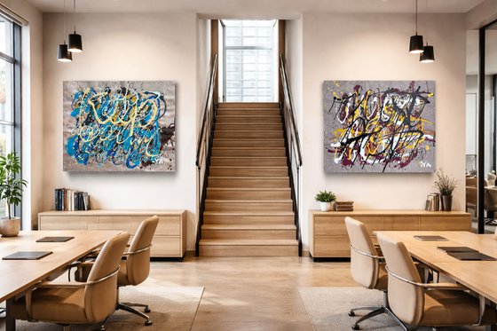 Workspace wall art - Diptych