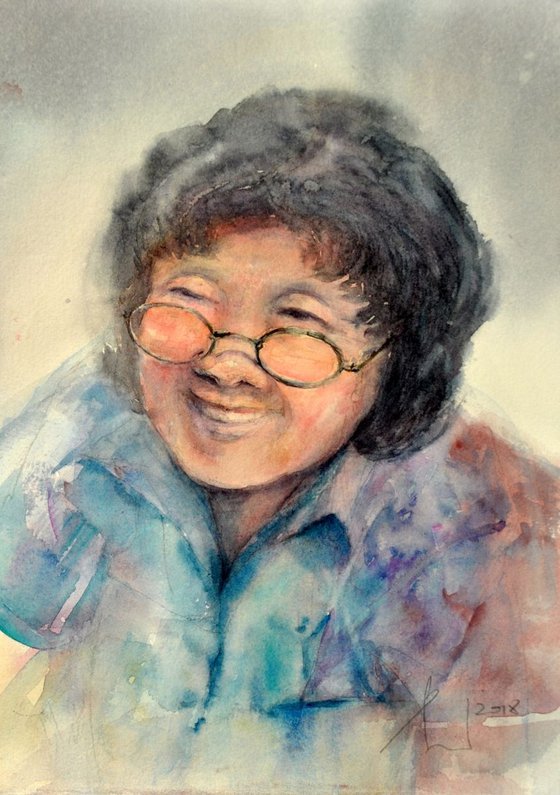 THAI SMILE original watercolour 24X34