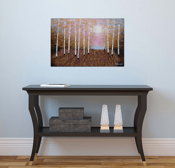 Gold and Rose Forest Light