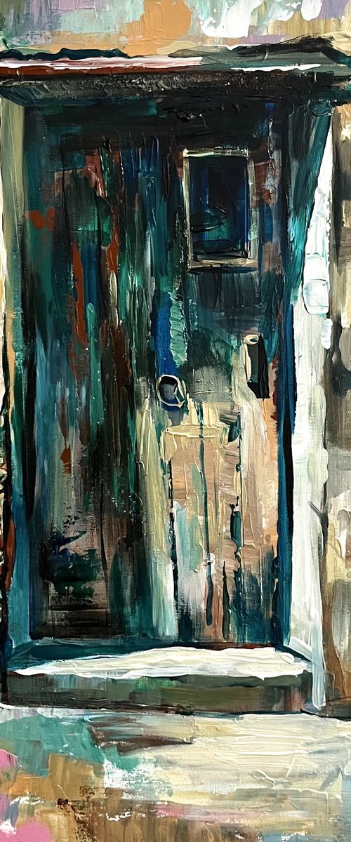The Old Teal Door by Vahe Bagumyan