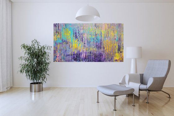 Lost in draem - large colorful abstract painting
