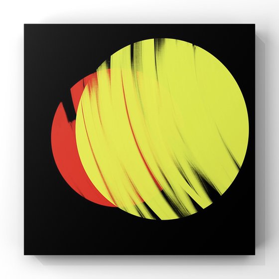 GA#208 red and yellow sun