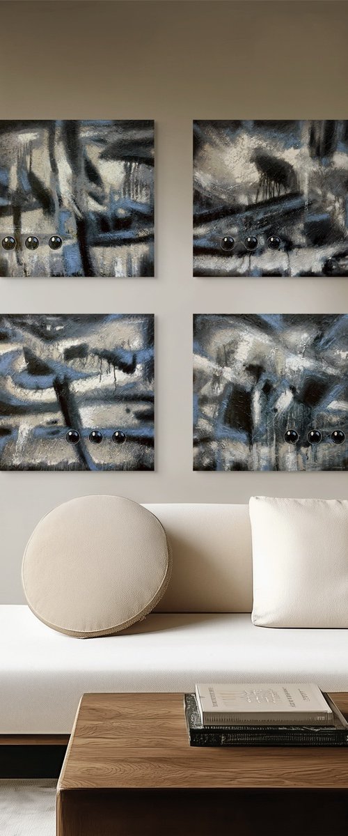 Grayscale Abstract Nuances by Evgen Semenyuk