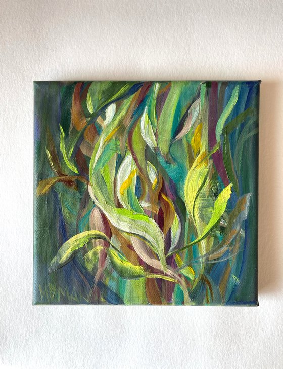 Feeling. Abstract oil painting