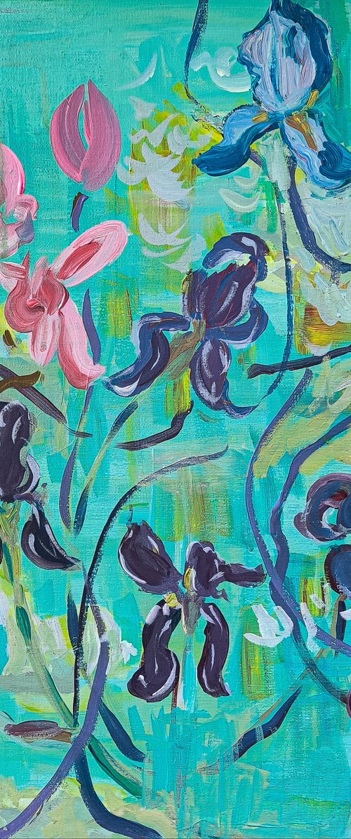 Iris bloom too by Linda Clerget