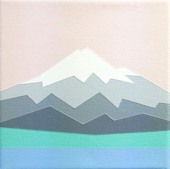 Mount Taranaki original mountain landscape painting