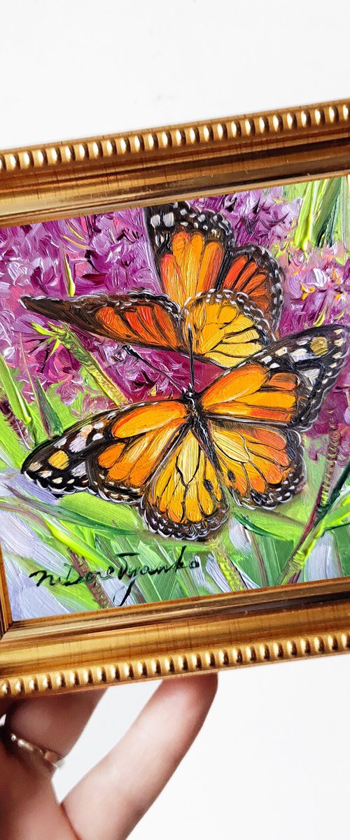 Monarch Butterflies painting by Nataly Derevyanko