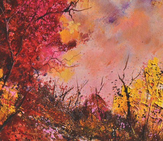 Sunset in the wood