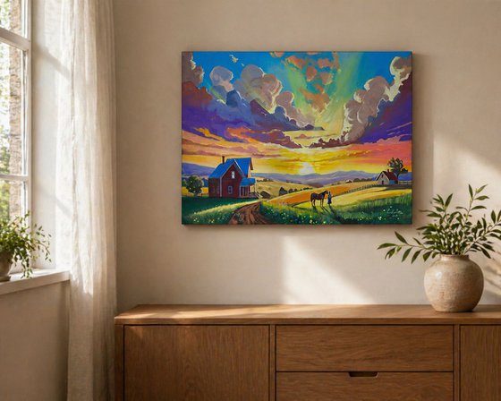Golden Twilight on the Homestead