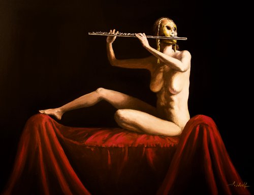 Flutist by Anatol Woolf