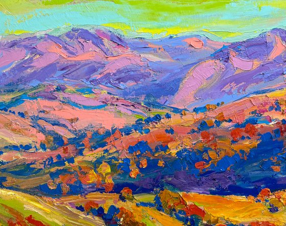 Fires of autumn hills