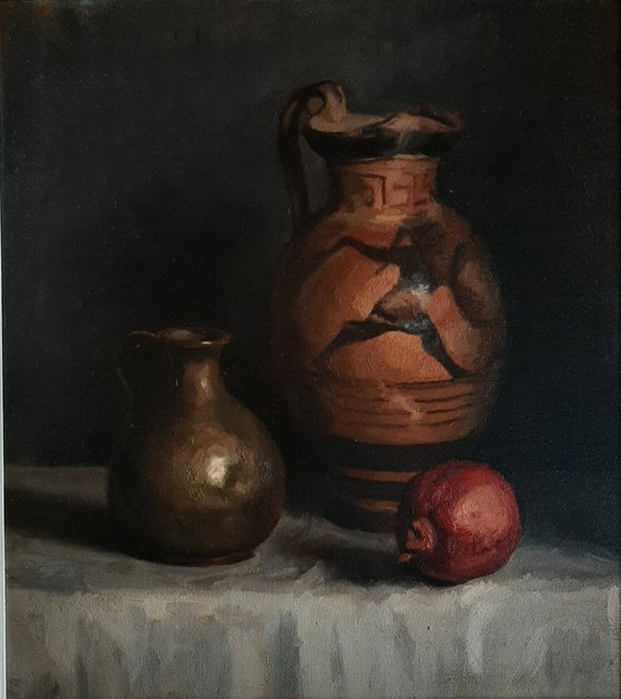 Still life with a greek vase
