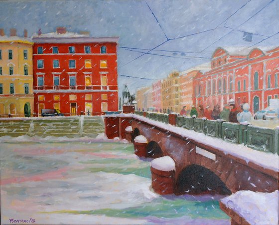 St. Petersburg, Winter, Anichkov Bridge