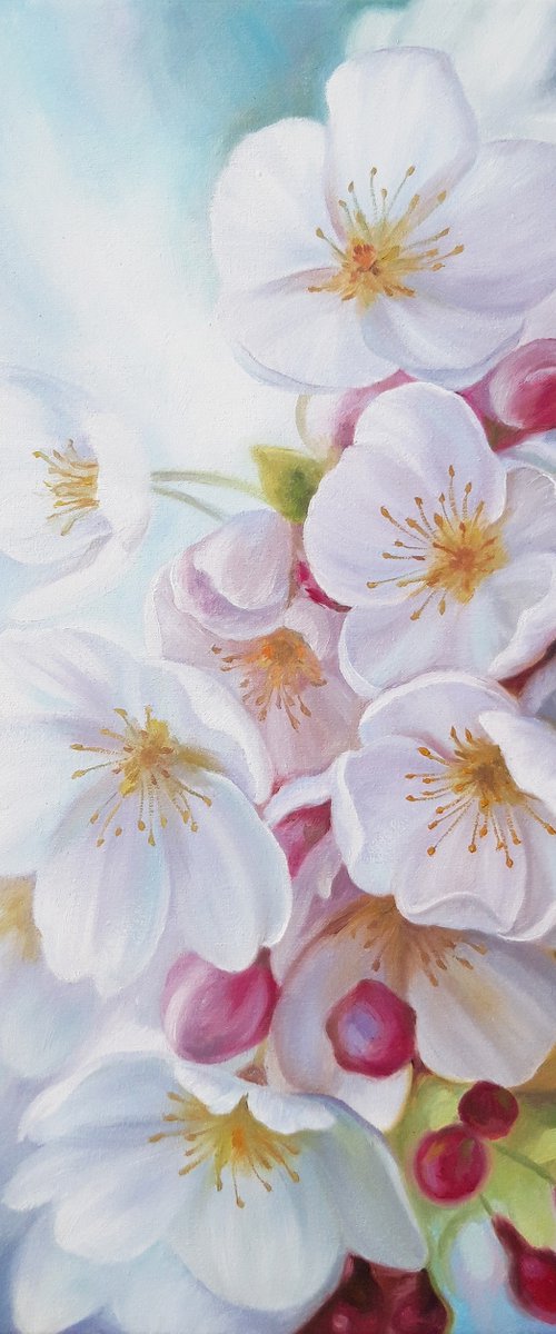 "Spring in the air", blossom painting by Anna Steshenko