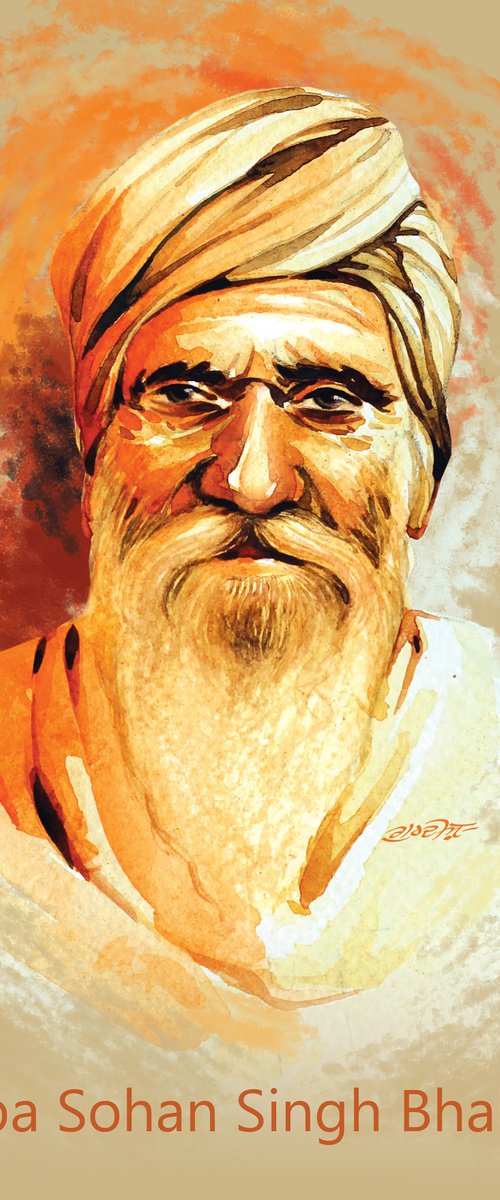 Baba Sohan Singh Bhakna by ARTIST GURDISH  PANNU