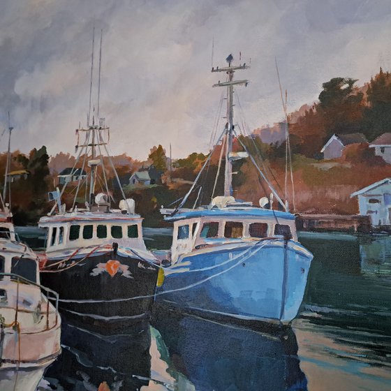 Autumn boats (24x30x0.7'')