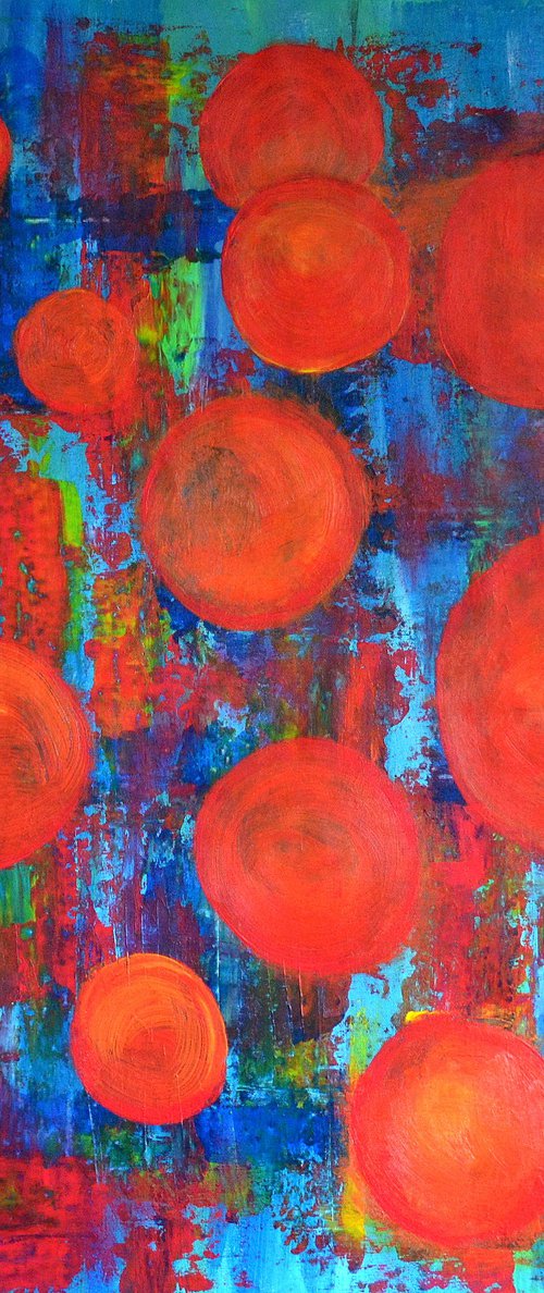 Abstract poppies by Isabelle Vobmann