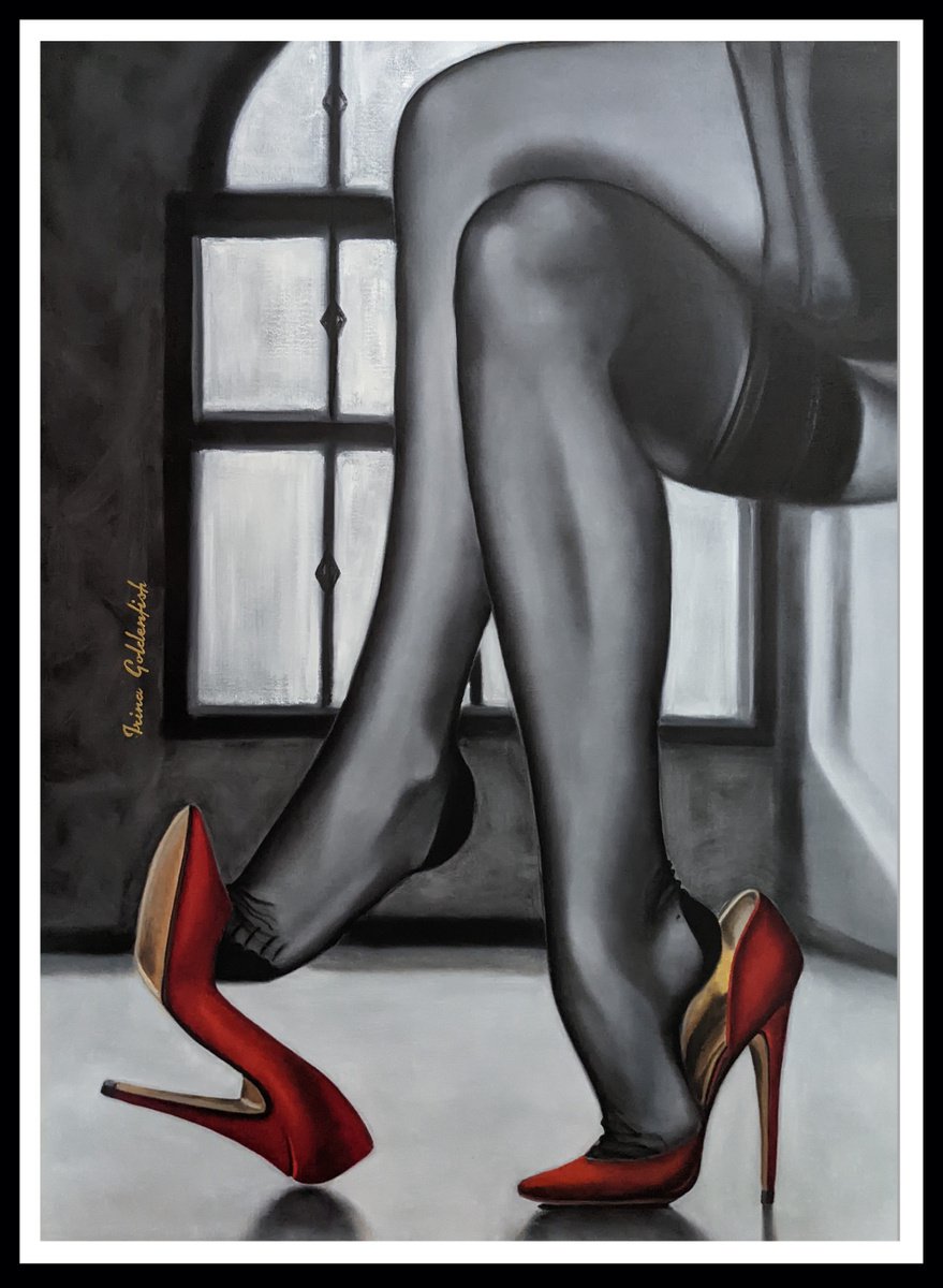 Photorealistic Portrait Oil Painting By Irinagoldenfish, 31 X 43, Chiltepines, Original Artwork