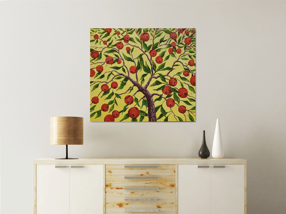 Tree with red apples