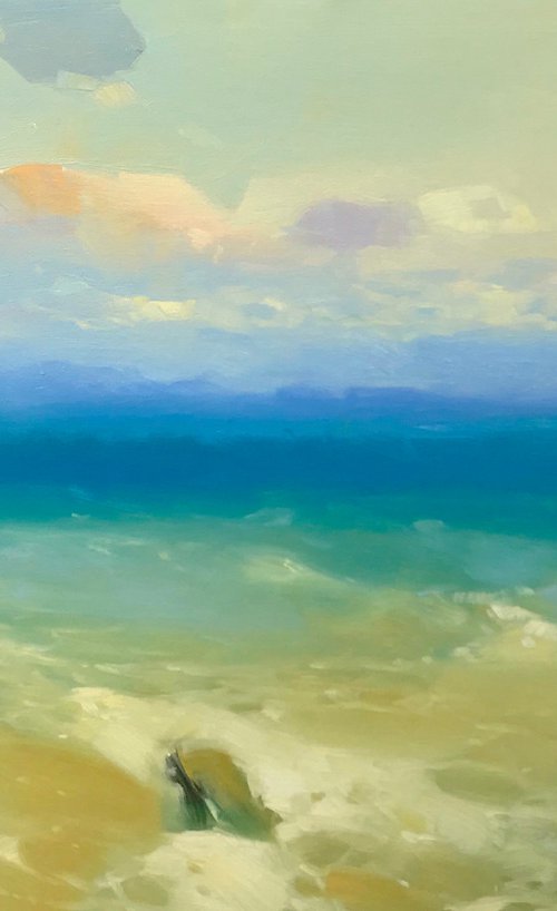 Pacific Highway, Original oil painting, Handmade artwork, One of a kind by Vahe Yeremyan