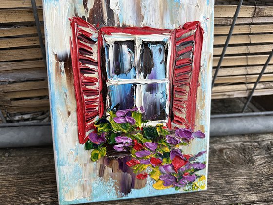 Old Window with Flowers