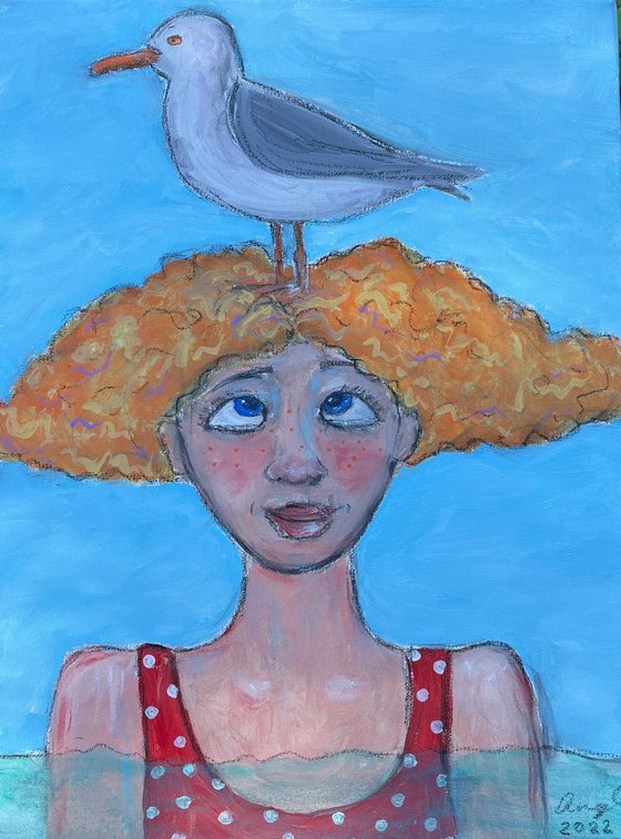 Girl and Gull