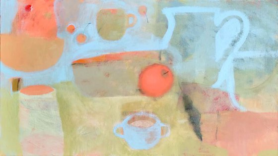 Still Life With A Pink Apple - 80x45 cm