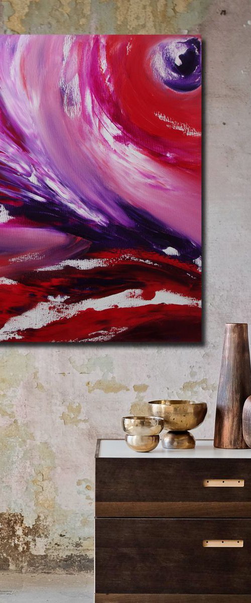 Fairy tale II, 60x60 cm, Deep edge, Original abstract painting, oil on canvas by Davide De Palma