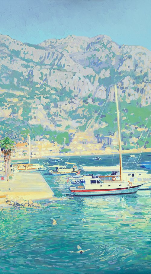 Yachts in the Turunc Koyu harbor by Simon Kozhin