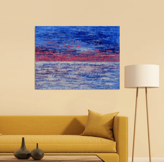 Makgadikgadi Sunset-Large ( 40" x 30" - 102cm x 76cm) painting