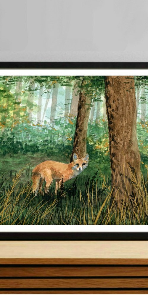 Fox in a Glade by Lisa Mann