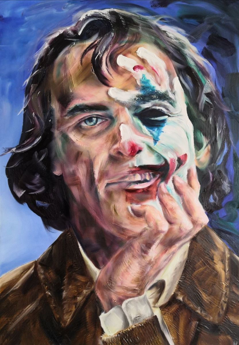 Expressive Oil Painting , Put On Your Happy Face By Nick Pike, 28 X 39, Artwork For Sale On Artfinder