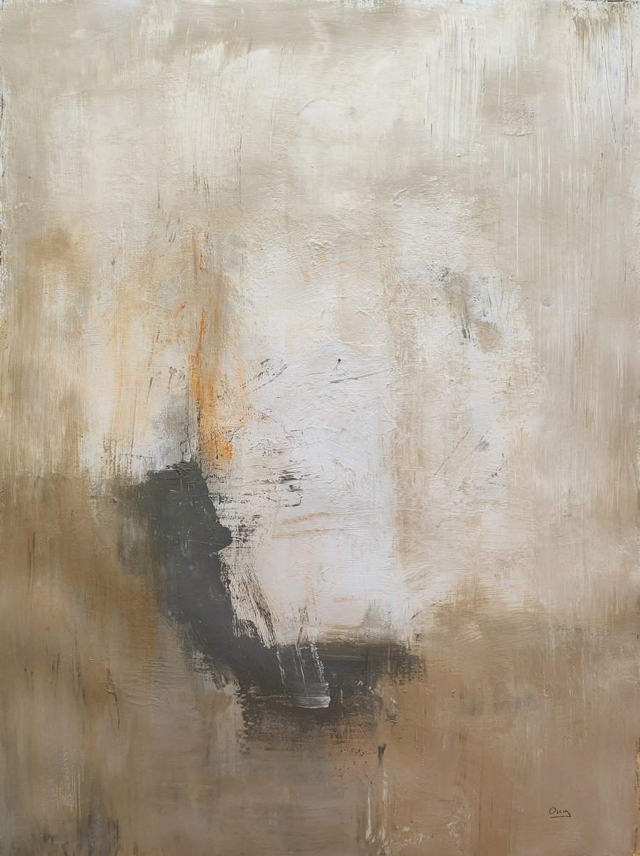 Abstract Acrylic Painting By Oscar Alvarez Pardo, 21 X 28", Abstraction 6, Original Artwork