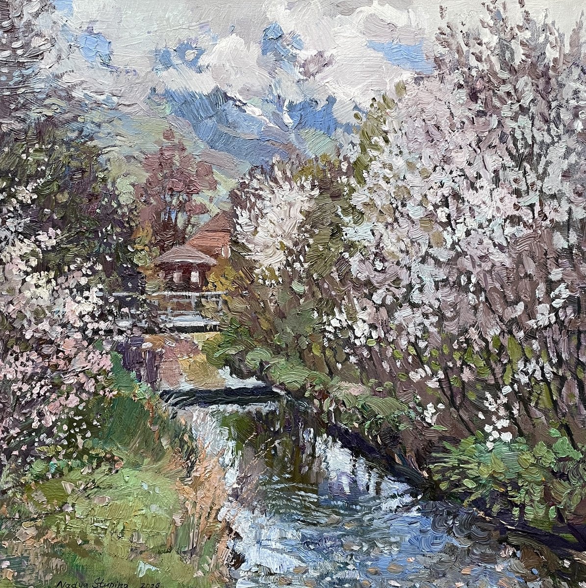 Blooming In The Alpine Valley By Nadezda Stupina, 24 X 24, Artwork For Sale On Artfinder