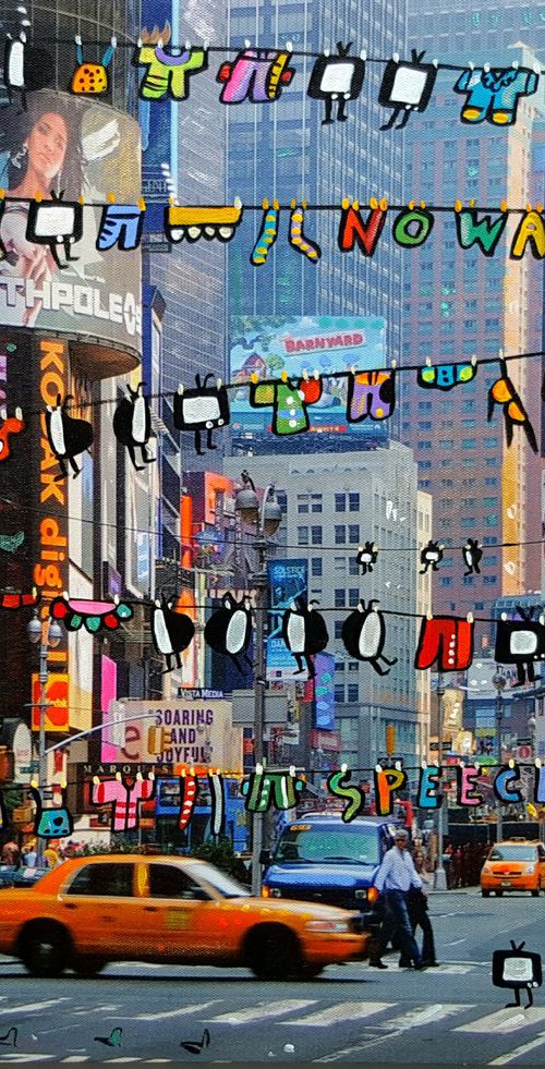 Cute Times Square Laundry Televisions by Maria Luisa  Azzini