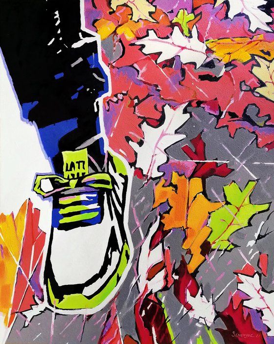 Walking Through Autumn Leaves