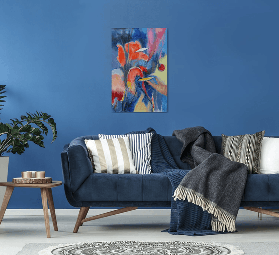 Composition with Red Sun