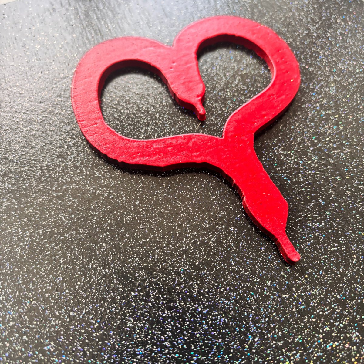 Urban And Pop Abstract Wood Sculpture By Laser 3.14, 7 X 8", Lonely Heart, Original Artwork