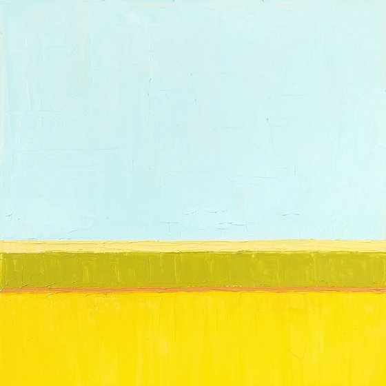 "Spring. Flowering field"