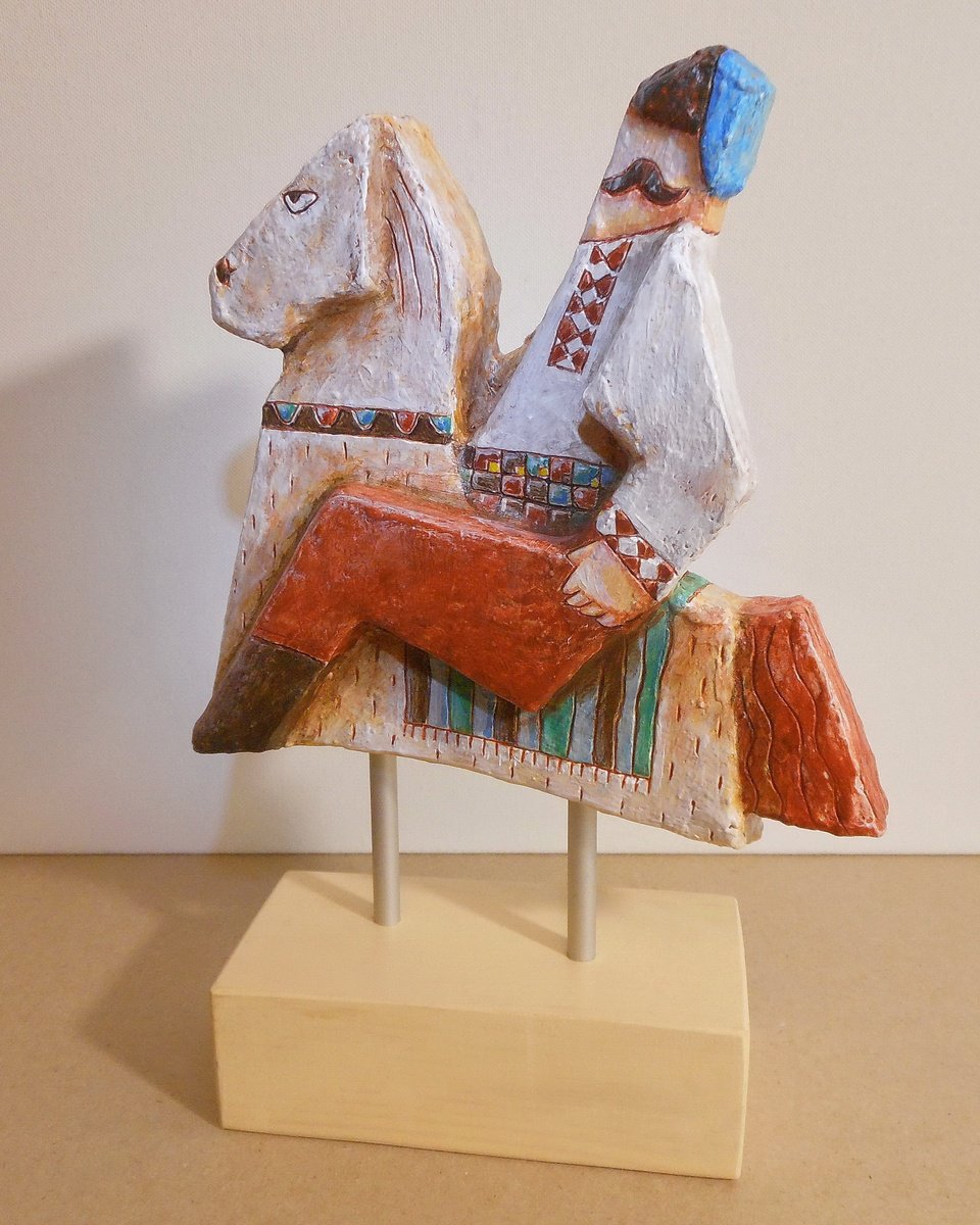 Naive Sculpture , The Steppe Cubist Journey By Evgen Semenyuk, 8 X 12, Artwork For Sale On Artfinder