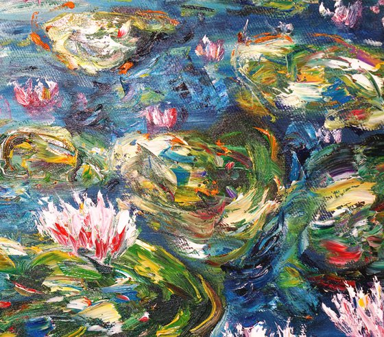 Magical Water Lilies C 1 / Oil