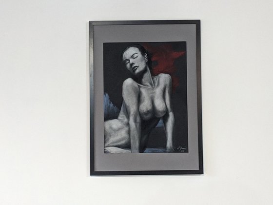 Dry Pastel Nude Study.