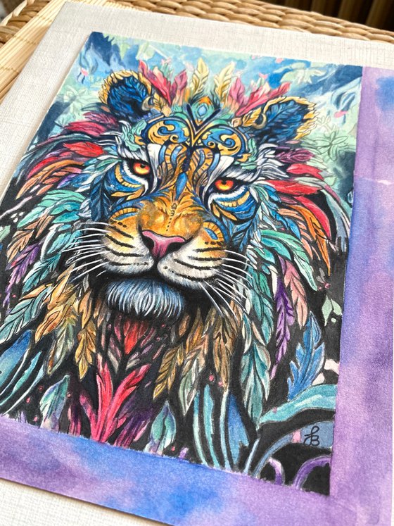 Majestic Spirit Lion Art