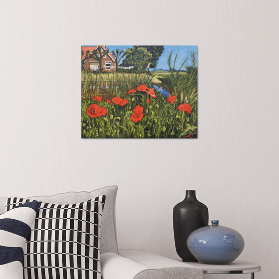 Landscape with poppies 3