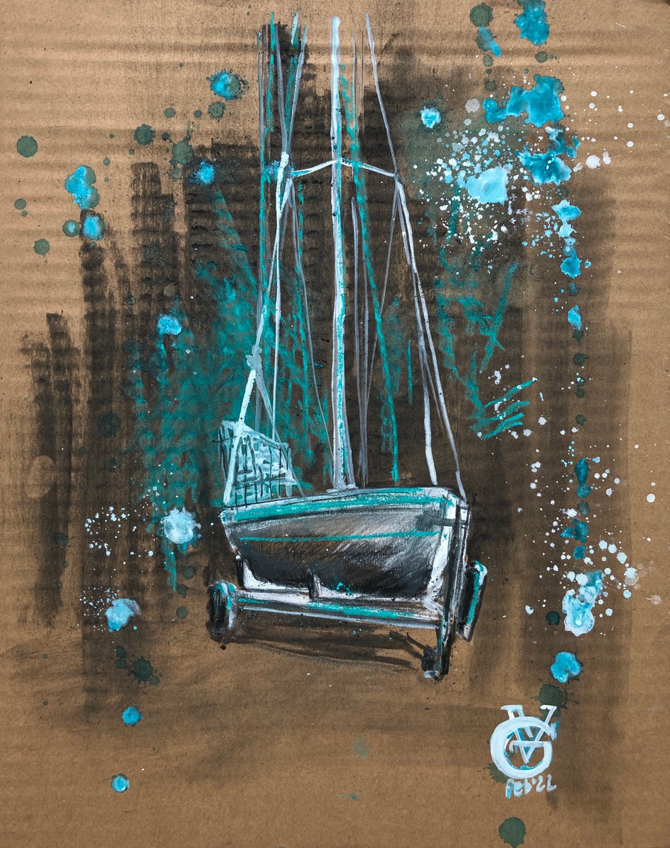 Impressionistic Landscape Painting By Valeria Golovenkina, 12 X 16", Upheaval, Original Artwork