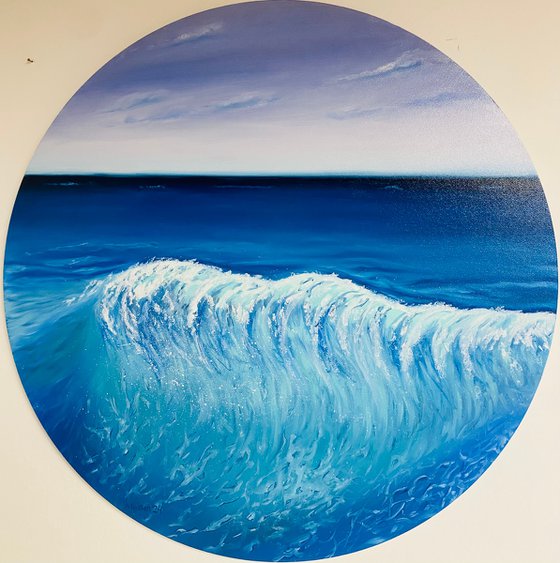 Ocean wave, skyline