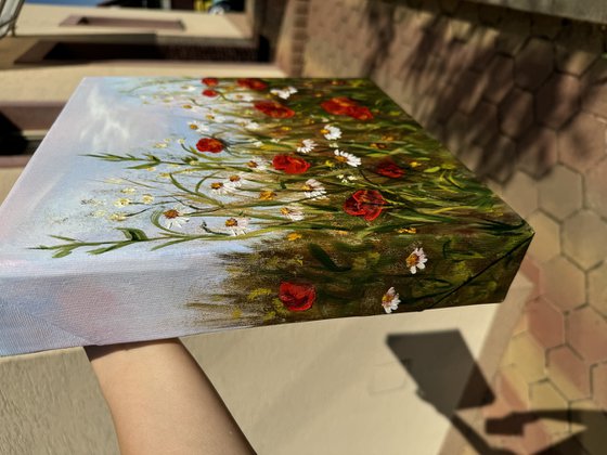 Red poppies -3Dcanvas